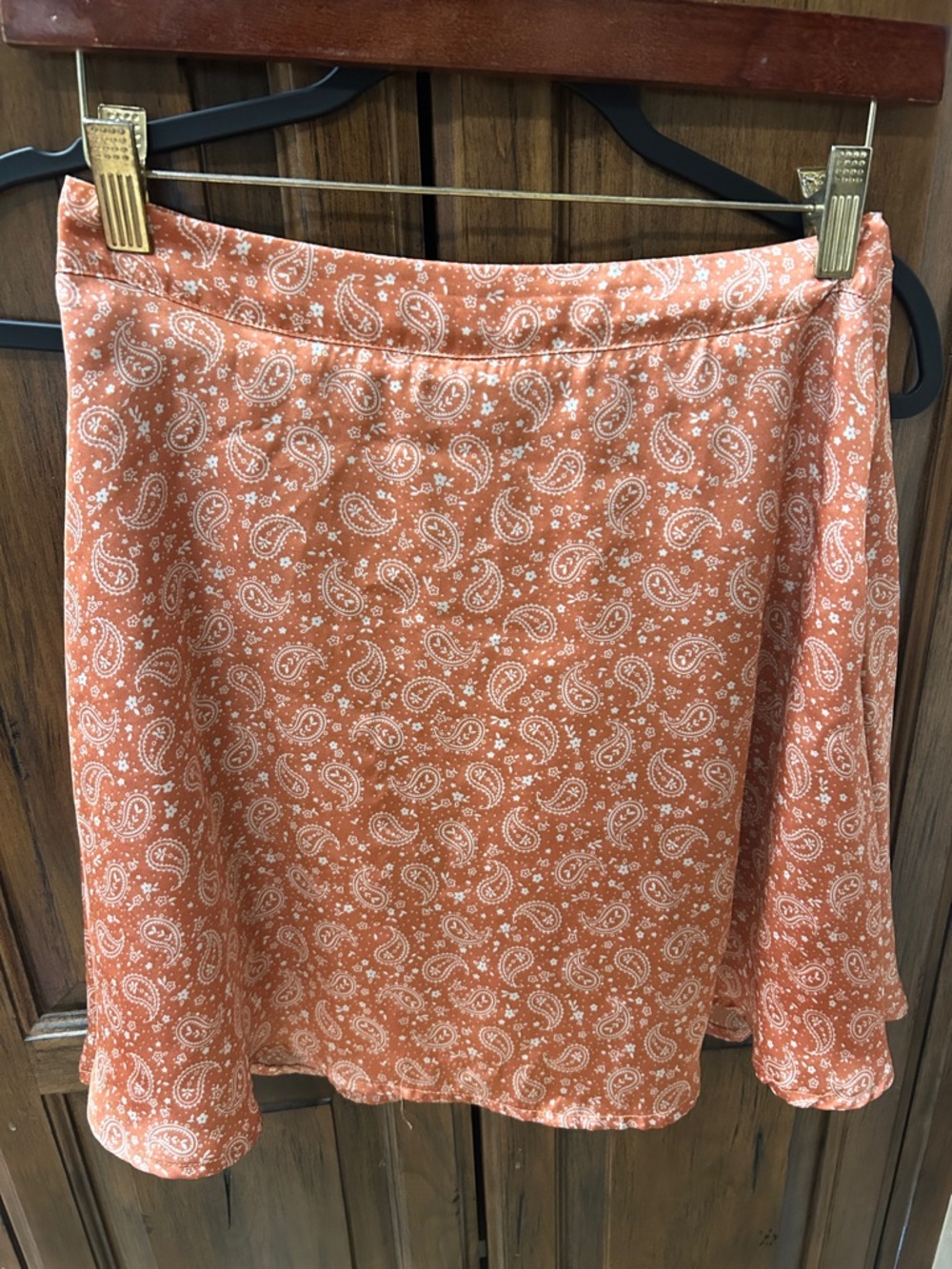 Dress Forum Orange Paisley Skater Skirt